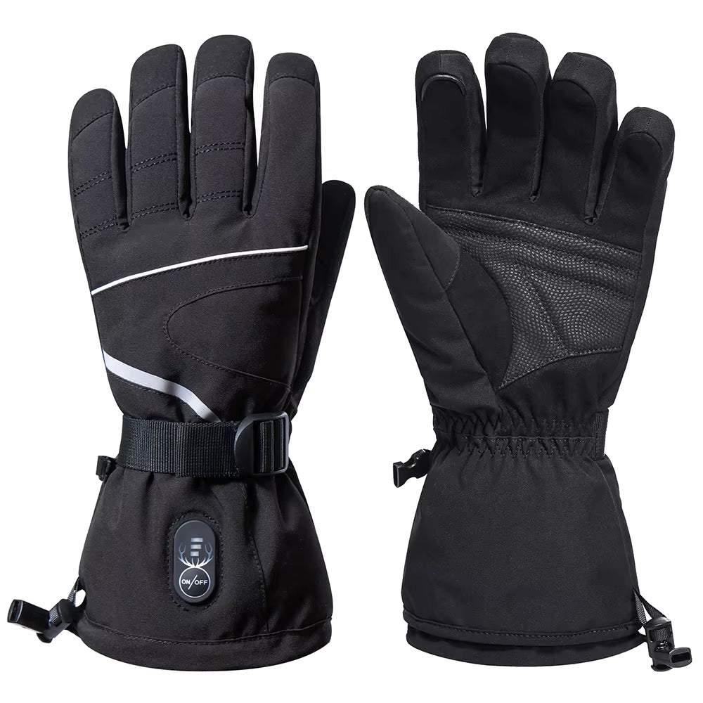 Brand Heated Gloves Motorcycle Winter Heated Gloves Warm Waterproof Rechargeable Heating Thermal Gloves for Snowmobile