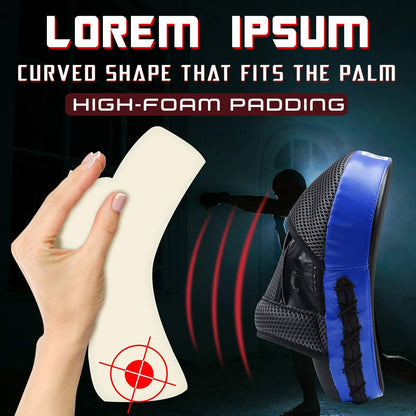 Curved Boxing MMA Punching Mitts Boxing Pads Hook & Jab Pads MMA Target Focus Punching Mitts Thai Strike Kick Shield a Pair