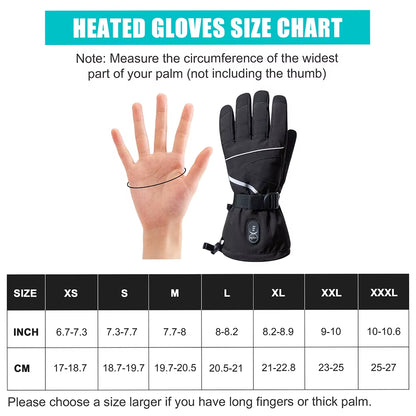 Brand Heated Gloves Motorcycle Winter Heated Gloves Warm Waterproof Rechargeable Heating Thermal Gloves for Snowmobile