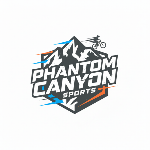 Phantom Canyon Sports Logo with Mountain Bike